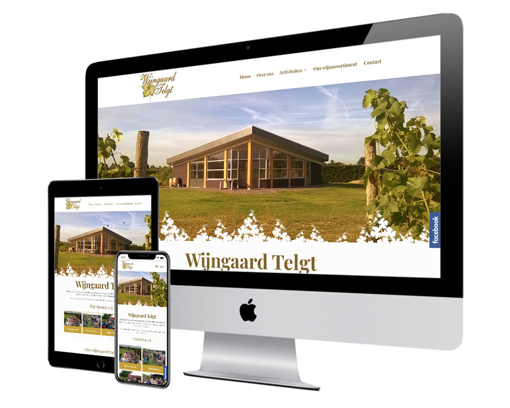 Website design Wijngaard Telgt