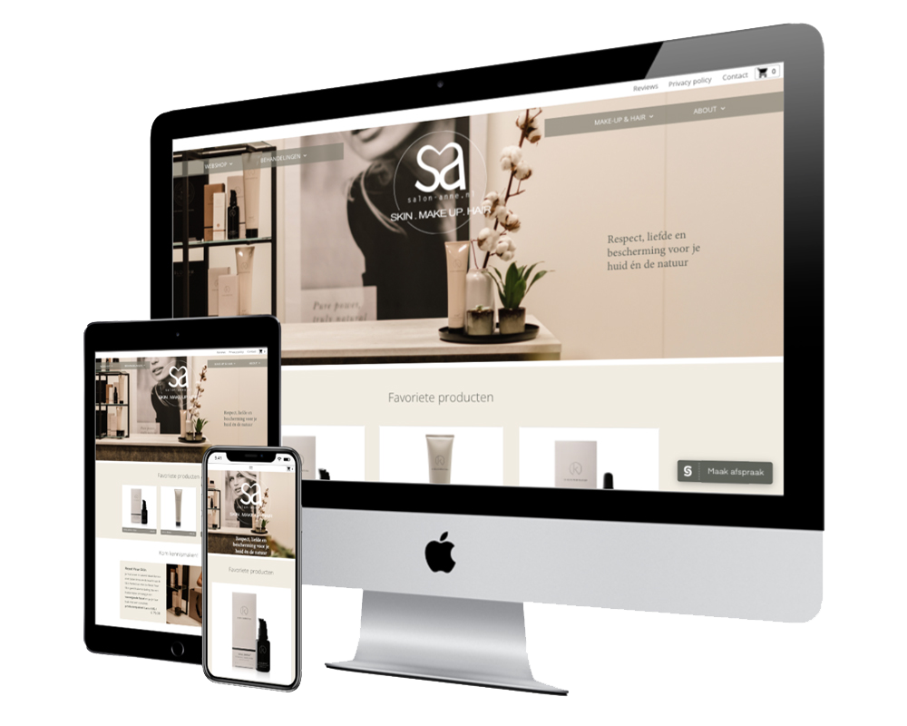 Web development Salon Anne